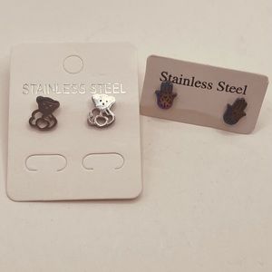 Stainless steel earrings for women different color
